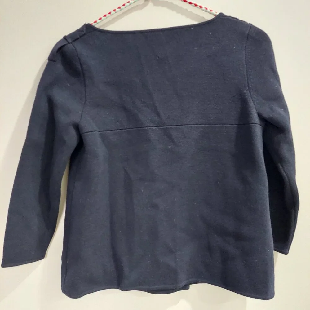 Club Monaco Navy Marino Wool Knit Sweater Blazer/Jacket, Women's S - Picture 2 of 10